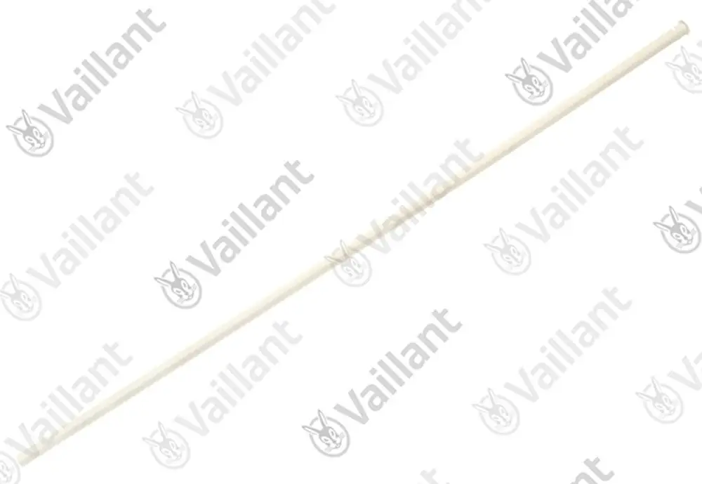 Vaillant Rohr in hellem Ton, lang und schmal, mit einheitlichem Format, auf weißem Hintergrund.